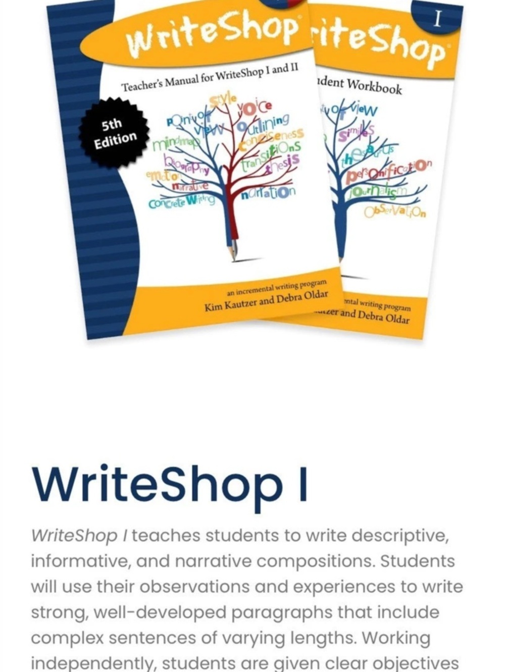 WriteShop I Student Workbook (5th Edition)